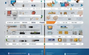 智能电子产品开发流程图，从需求分析到产品上线的完整图谱