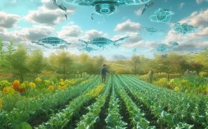 科技助力丰收画作，创新表达与创新思维的完美融合