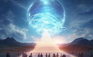 科技创新的力量与信仰的永恒指引，照亮人类文明的阶梯