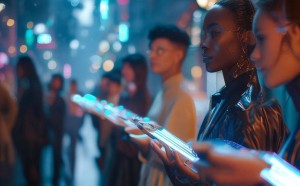 科技与创新，方队手拿未来，创新引领文明