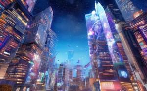 未来与科技创新绘画，艺术与科技的未来对话
